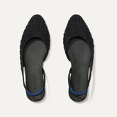 The Almond Slingback - Black Bouclé