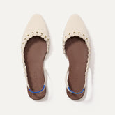 The Almond Slingback - Eyelet Ivory