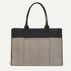 The Classic Tote - Black Herringbone