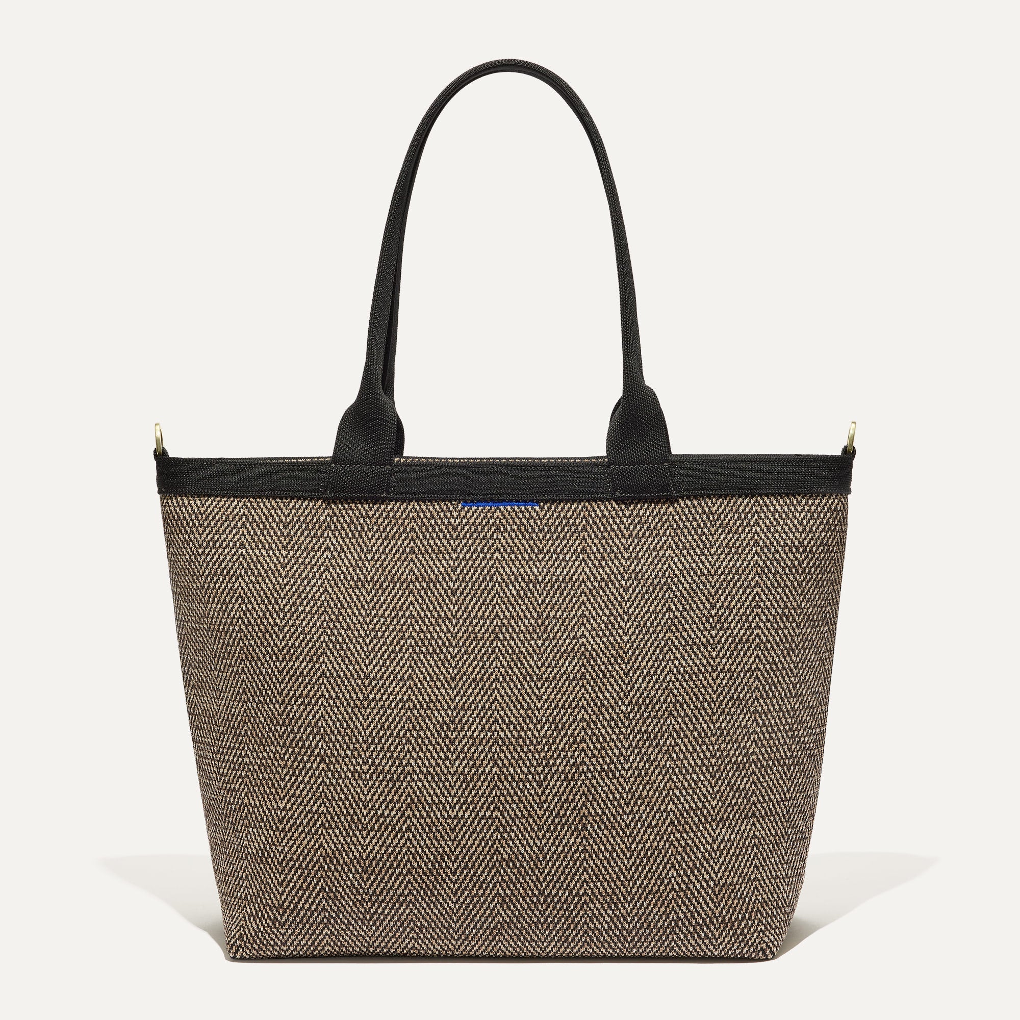 The Lightweight Zip Tote - Cacao Herringbone