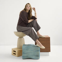 The Max Square Mary Jane - Cream Raffia-Knit