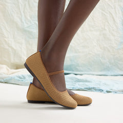 The Max Square Mary Jane - Wheat Raffia-Knit
