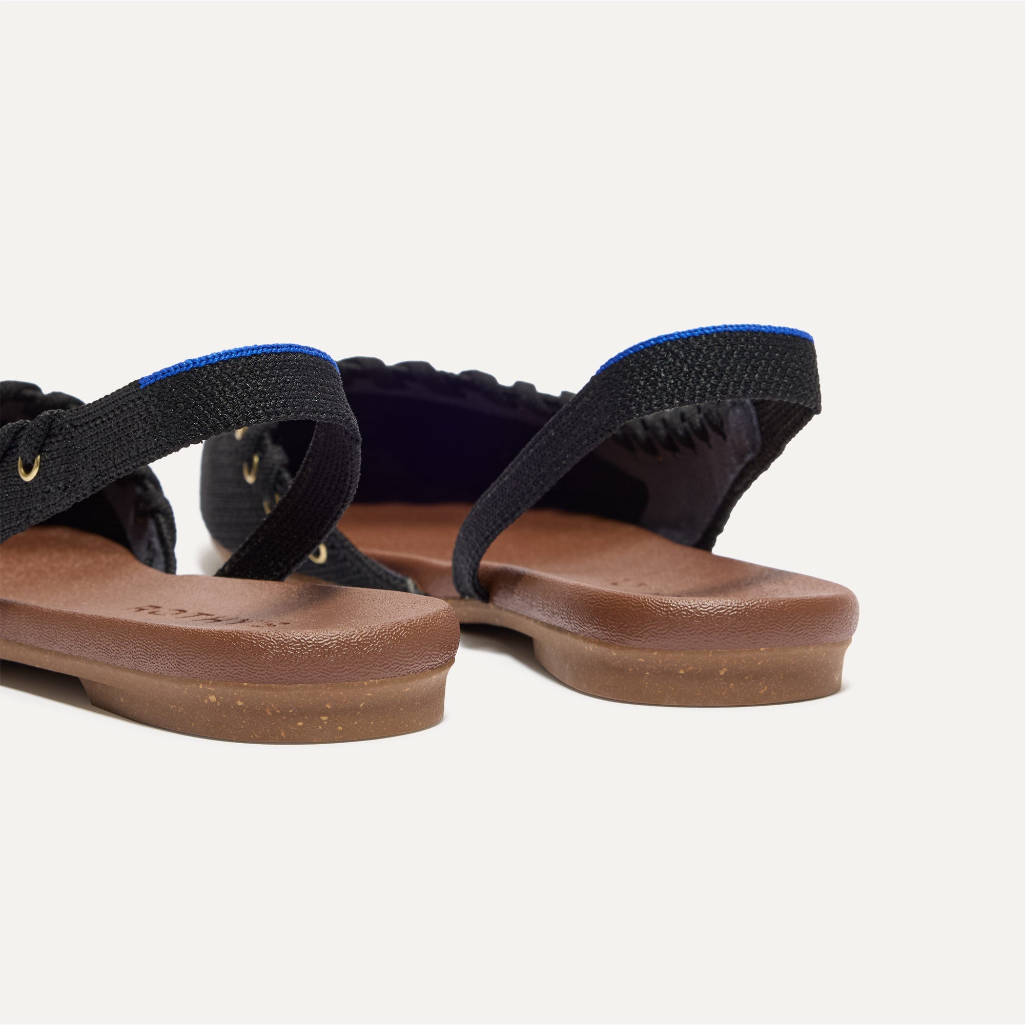 The Almond Slingback - Eyelet Black